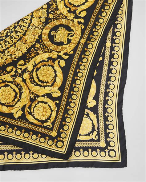 versace collection logo print wool-blend scarf|Versace silk foulards.